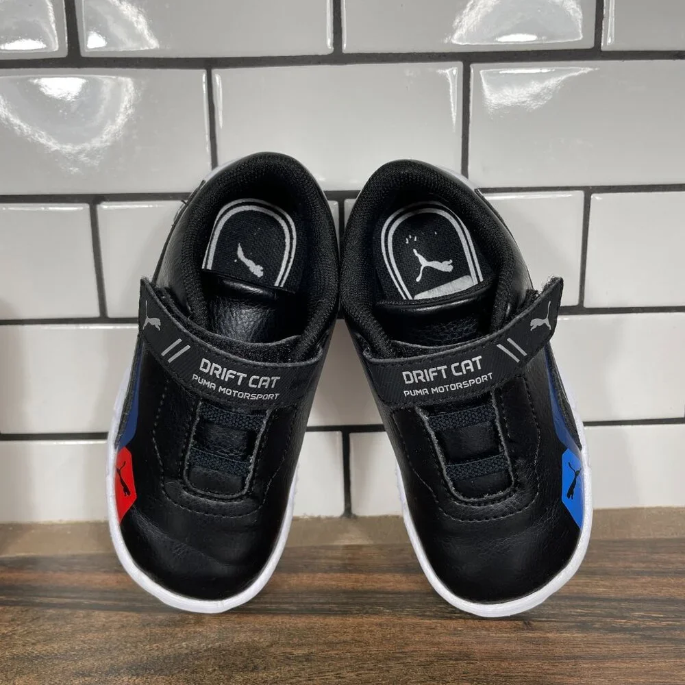 Puma BMW MMS Drift Cat Delta V Infant Boys Size 7C Shoes Black Slip On Sneakers